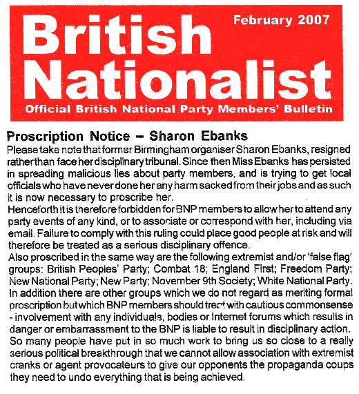 BNP Proscription Policy