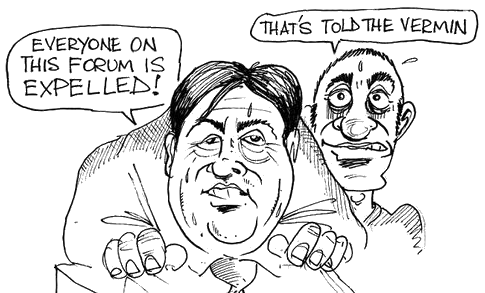 Nick Griffin: Everyone on this forum is expelled!