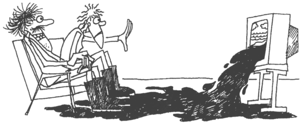Originally appeared with the German caption 'Schlammflut', flood of slime.