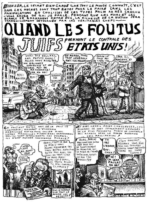 Robert Crumb, Quand les Foutus Juifs Prennent le Controle des Etats Unis!