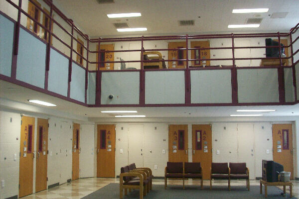 The other end of a module in Santa Ana Jail
