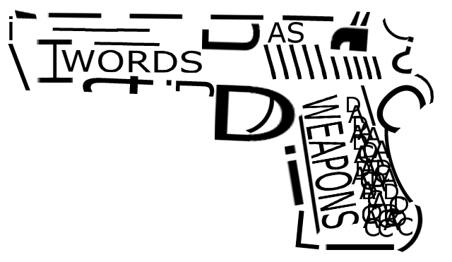Words as Weapons: Artwork courtesy of Sticklause