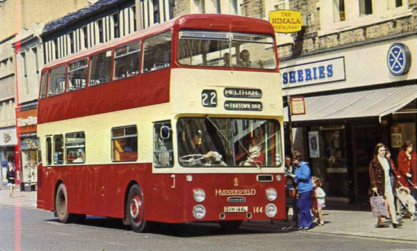 A Huddersfield bus bound for Meltham