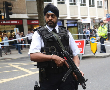 Treason within: Non-British armed policeman in London