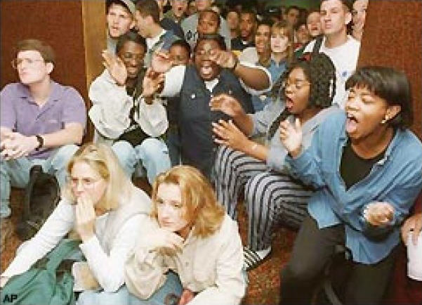 Reactions of Black and White students to the O. J. Simpson verdict in 1995