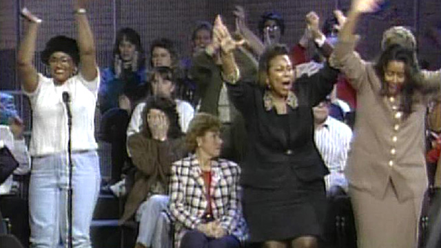 Reactions of Blacks and Whites in a TV studio audience to the O. J. Simpson verdict in 1995