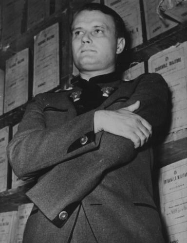 Bologna, September-October 1951. SS Major Walter Reder at the military tribunal.