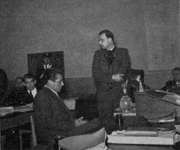 Bologna, September-October 1951. SS Major Walter Reder at the military tribunal (Certosa di Bologna Virtual Museum).