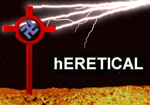 The Heretical Cross divinely appears upon a barren landscape