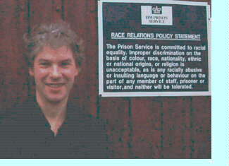 At the prison gates immediately after release