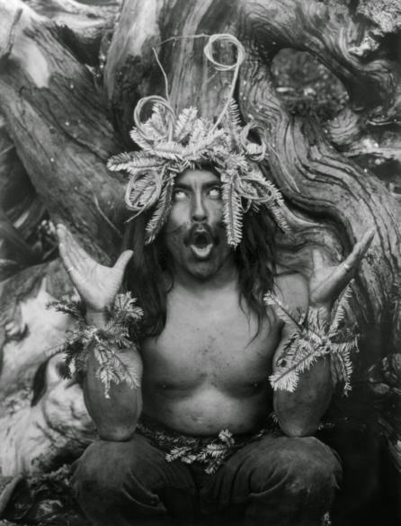 A Hamatsa cannibal cult shaman, a member of the Kwakiutl tribe of what is now Alert Bay, British Columbia