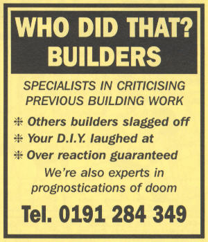 Advertisement for a dodgy builder