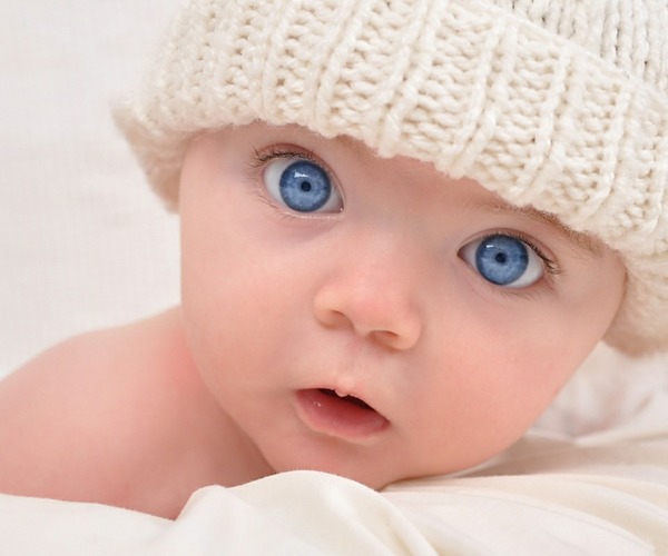 A lovely white baby.