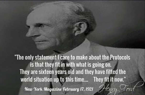 Henry Ford comments on the Protocols of the Elders of Zion