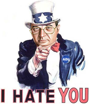 Abraham Foxman as Uncle Sam saying ‘I Hate You’