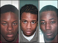 The black gang that robbed and brutalized subway passengers in London before being jailed in November 2006