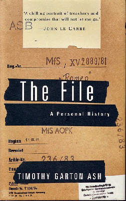 Cover of The File, by Timothy Garton Ash