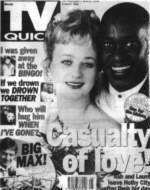 Promoting miscegenaton on the cover of British TV guides, 24,26 February 1996