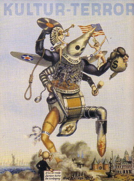 Kultur-Terror by Norwegian Harald Damsleth. He produced propaganda posters during WWII.