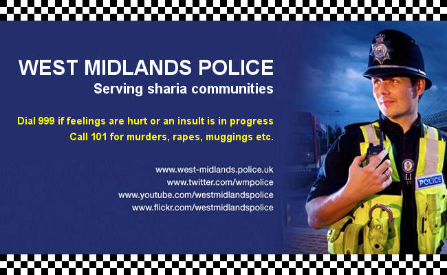 Spoof Police advert advising people to dial 999 if their feelings are hurt or an insult is in progress.