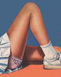 Image of a tennis skirt (with a hint of the contents) as a motif for the Glenn Wilson pages